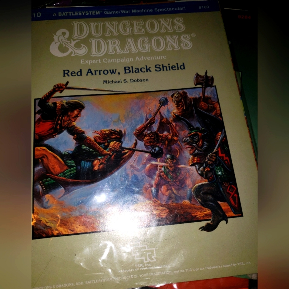 DND DUNGEON AND DRAGONS Red Arrow black shield